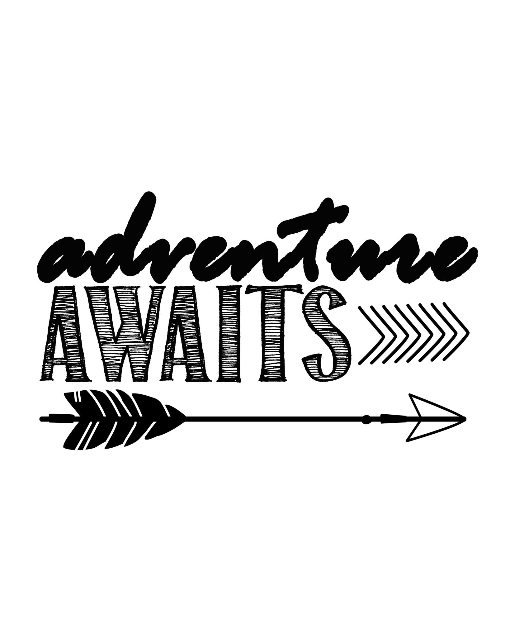 Adventure Awaits free Printable Art Print Pink Peppermint Design