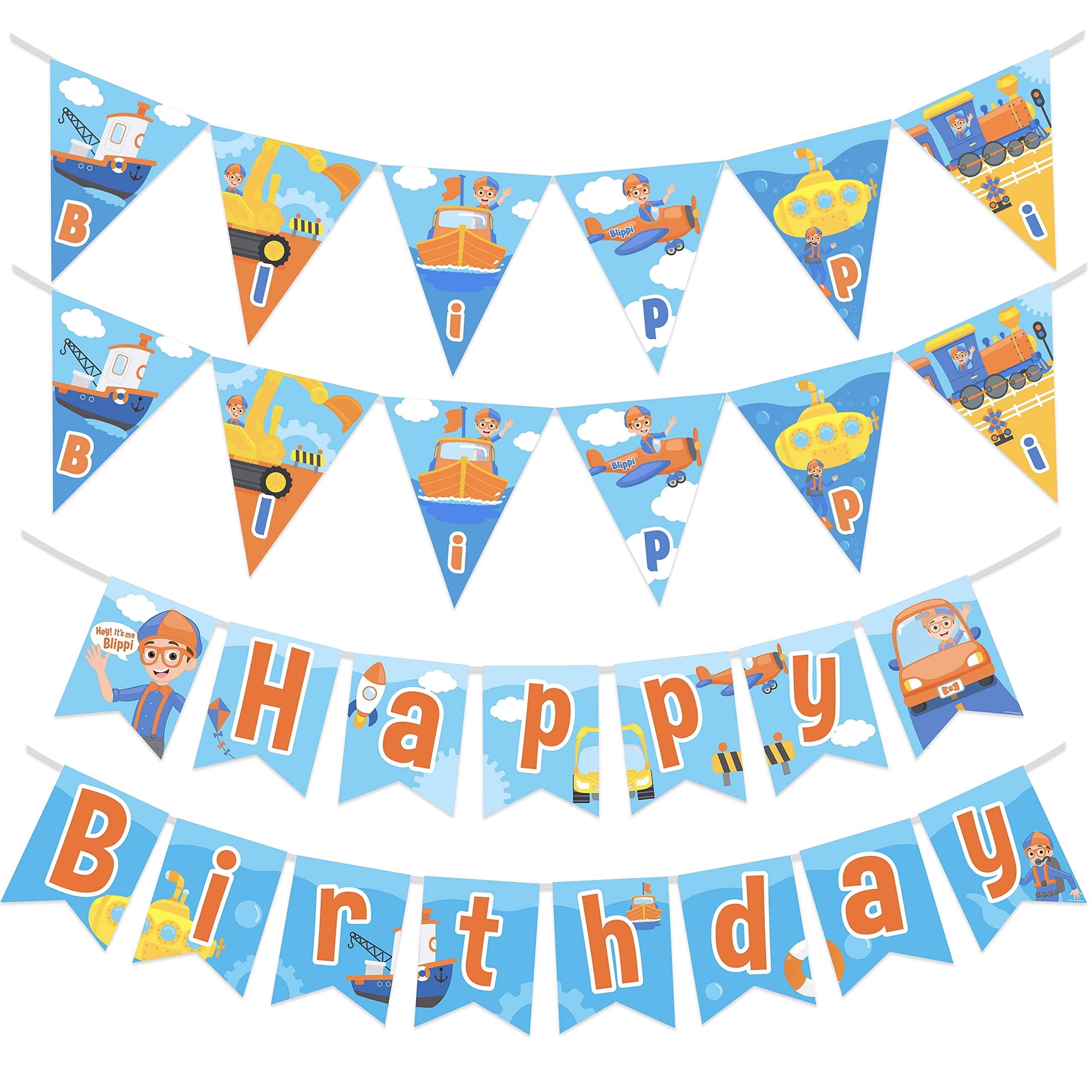 Printable Blippi Birthday Banner