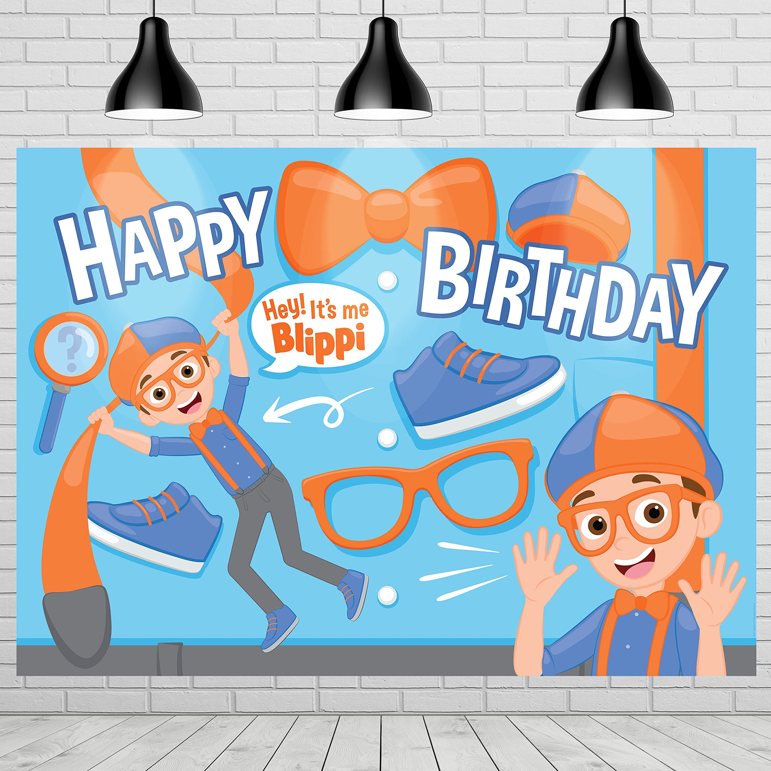 Amazon Treasures Gifted Officially Licensed Blippi Birthday Party Supplies Blippi Backdrop 4 25ft Tall X 6ft Wide Happy Birthday Backdrop Large Blippi Birthday Banner Blippi Party Decorations Toys Games