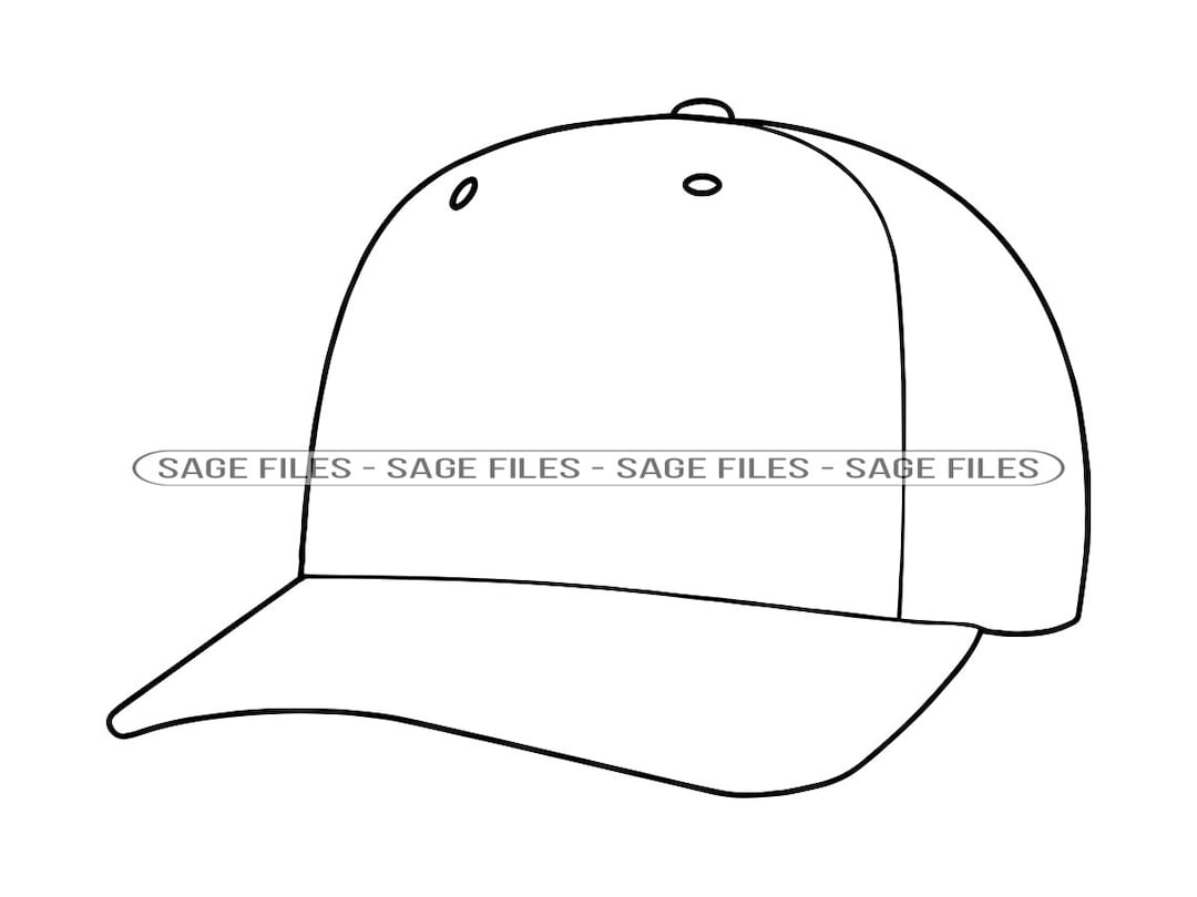 Baseball Cap Outline 10 SVG Baseball Cap SVG Hat Svg Baseball Cap Clipart Cap Files For Cricut Cut Files For Silhouette Png Dxf Etsy
