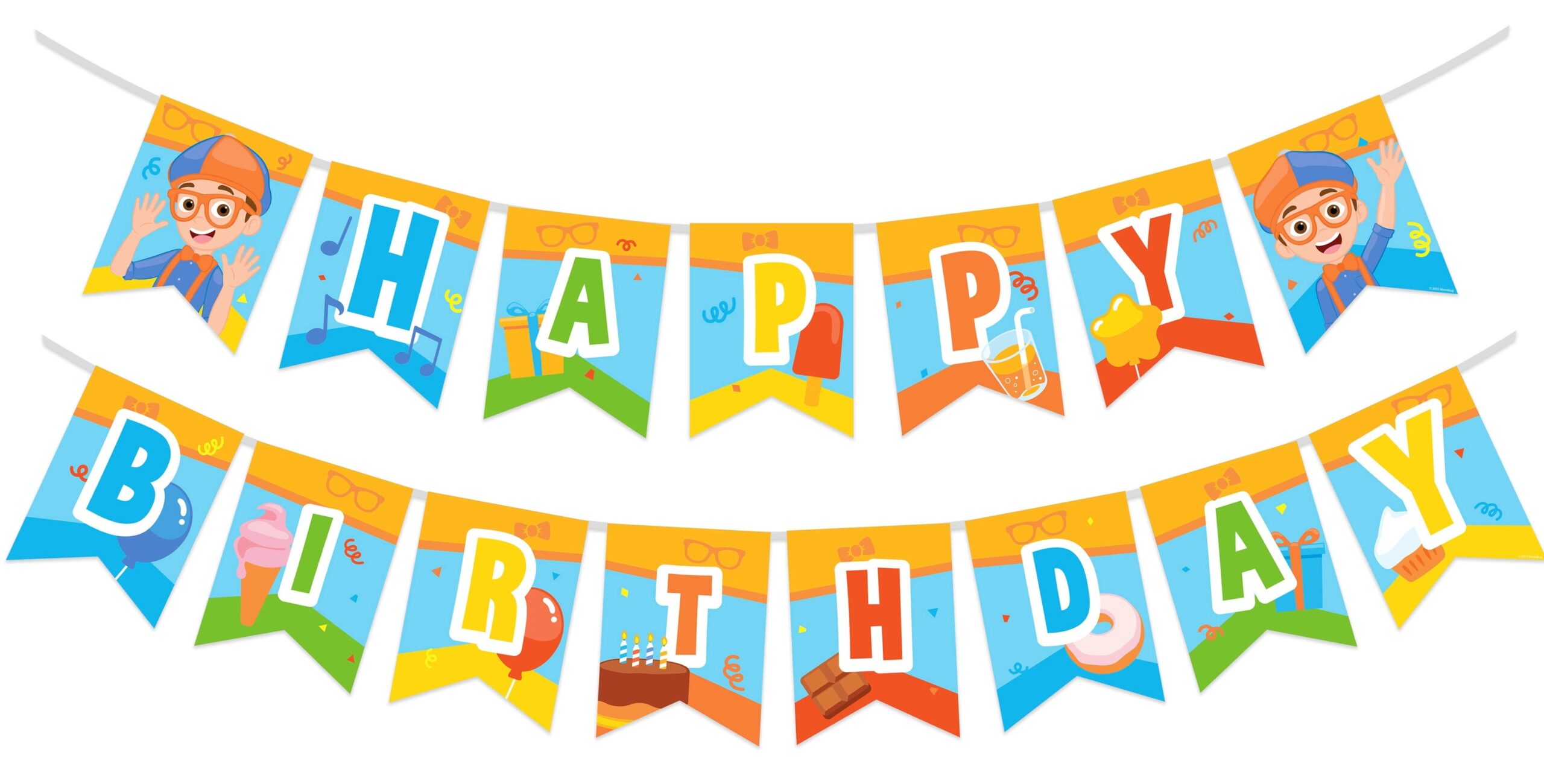 Blippi Birthday Banner Blippi Party Supplies Walmart