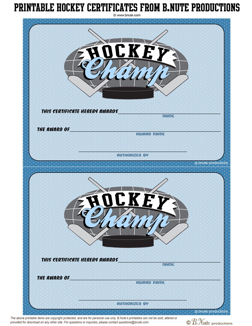 Printable Hockey Birthday Invitations