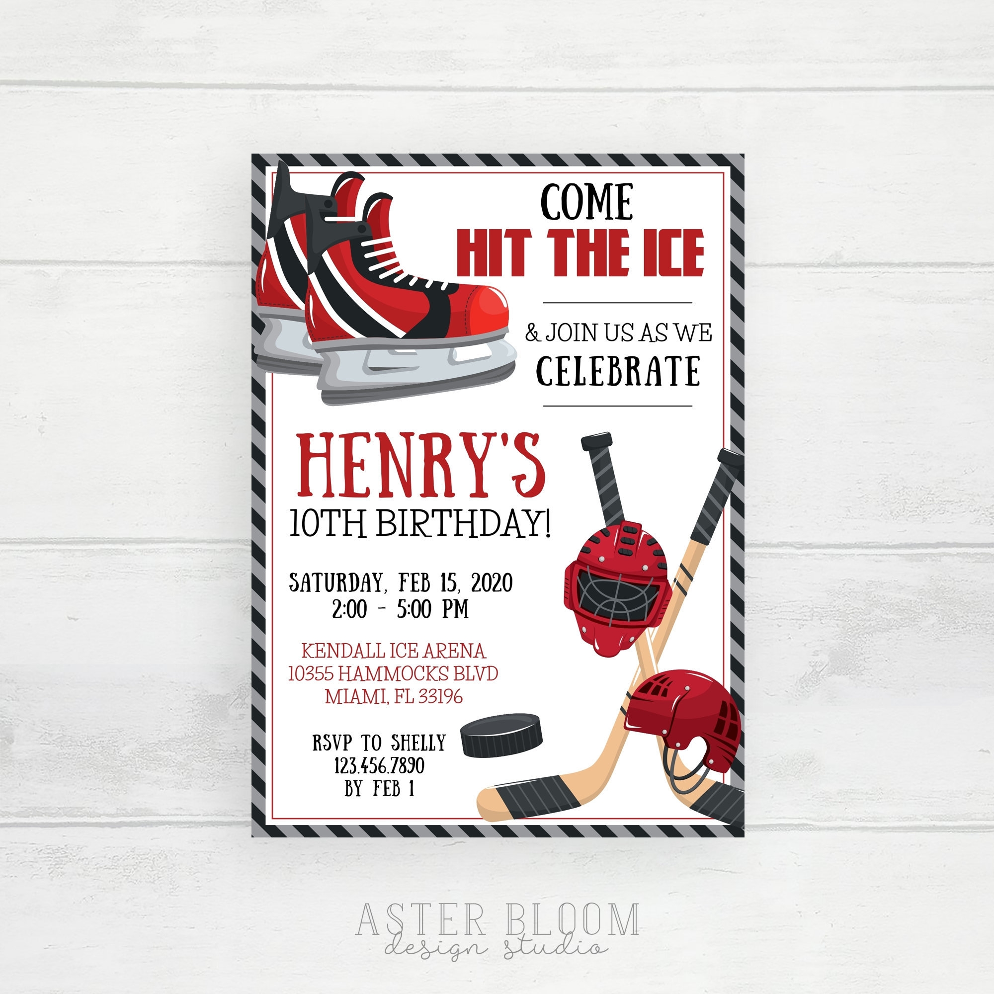 Buy Hockey Birthday Invitation Skating Invitation Hockey Skates Editable Corjl Invite Hockey Puck Instant Download Invitations Ice Skating Party Online In India Etsy