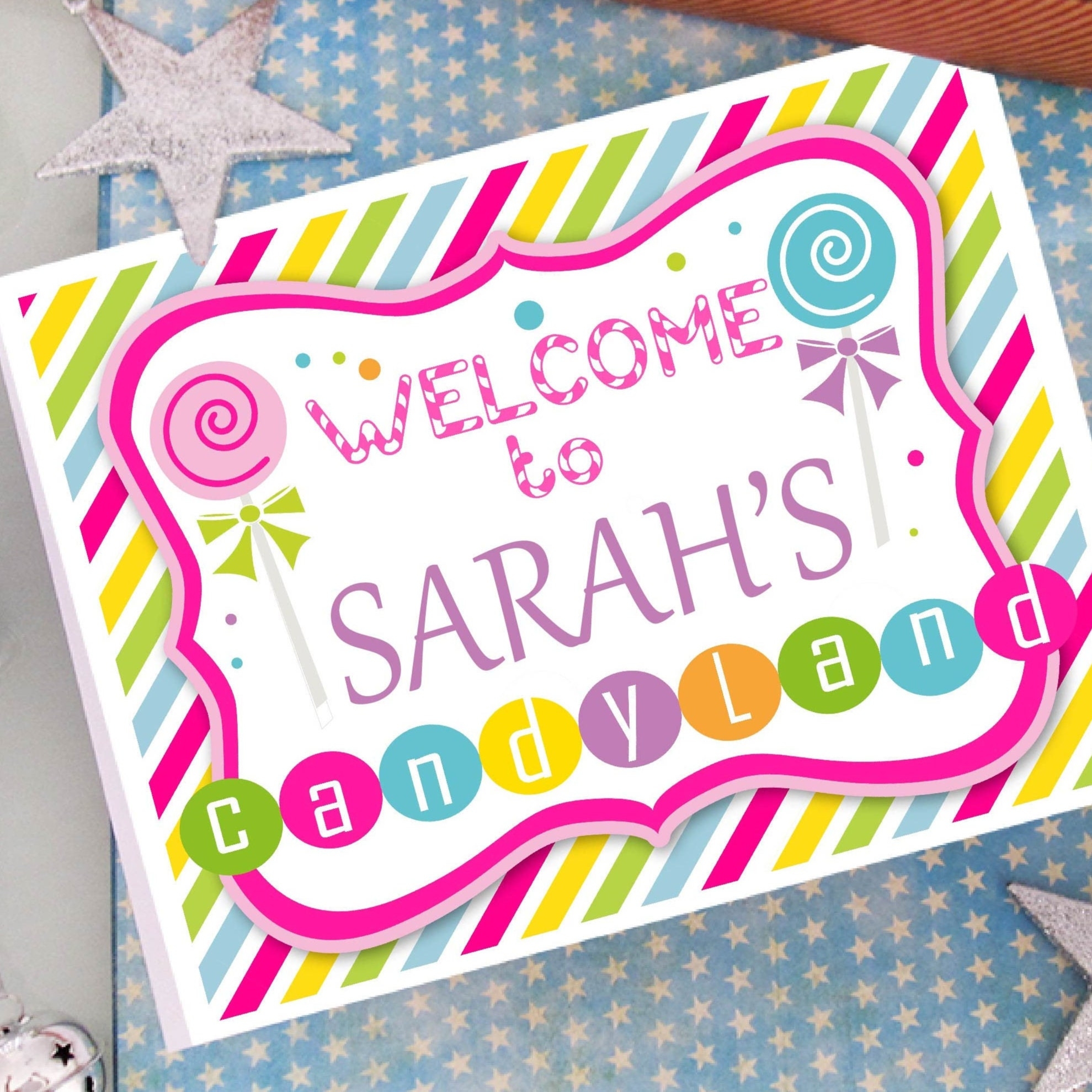 Candyland Welcome Sign Printable 8x10 Birthday Decor Whimsical Candy Shoppe Rainbow Theme Sweet Party Entrance Marker P022 Etsy Denmark
