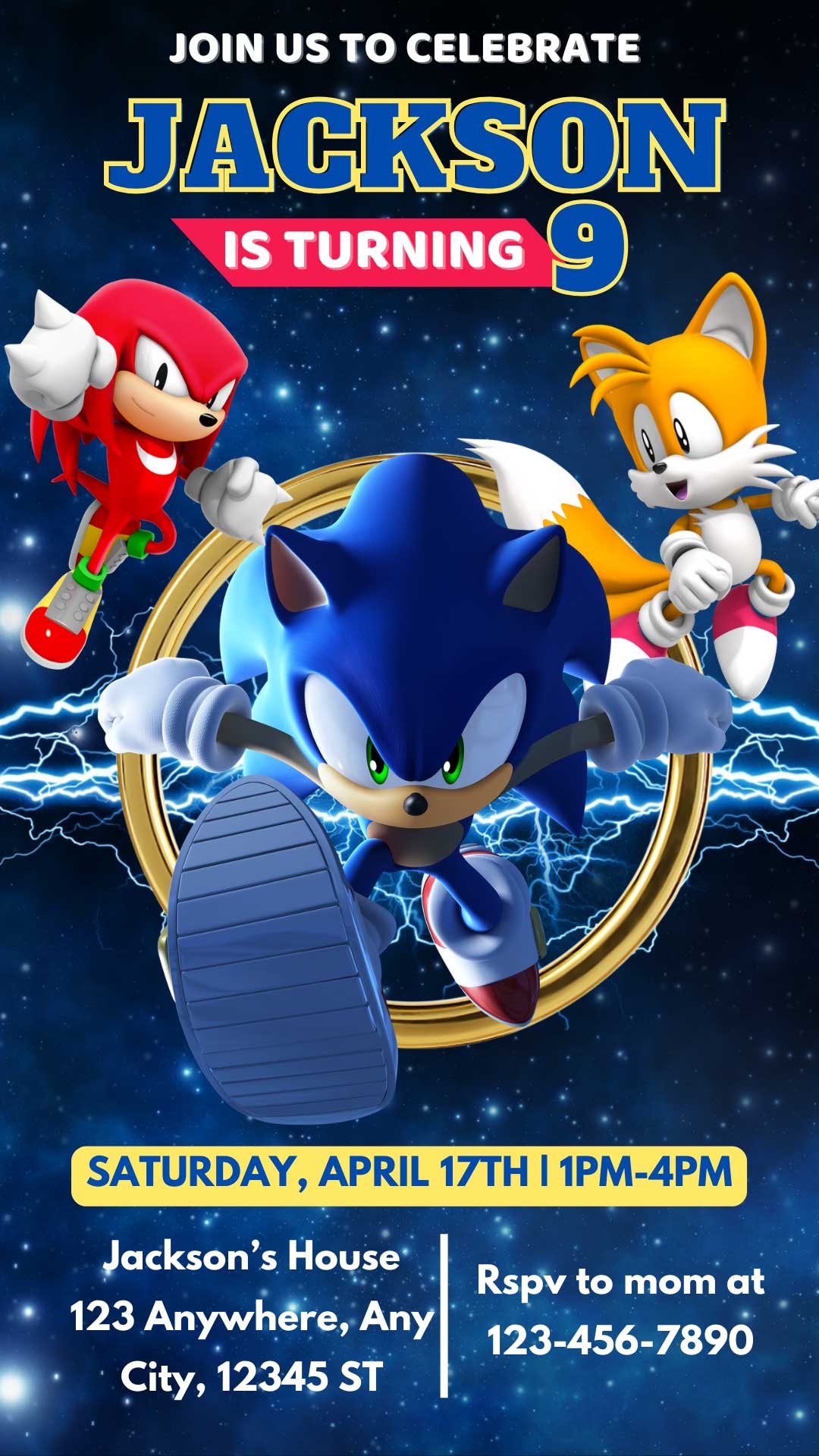 Free Printable Sonic Birthday Banner