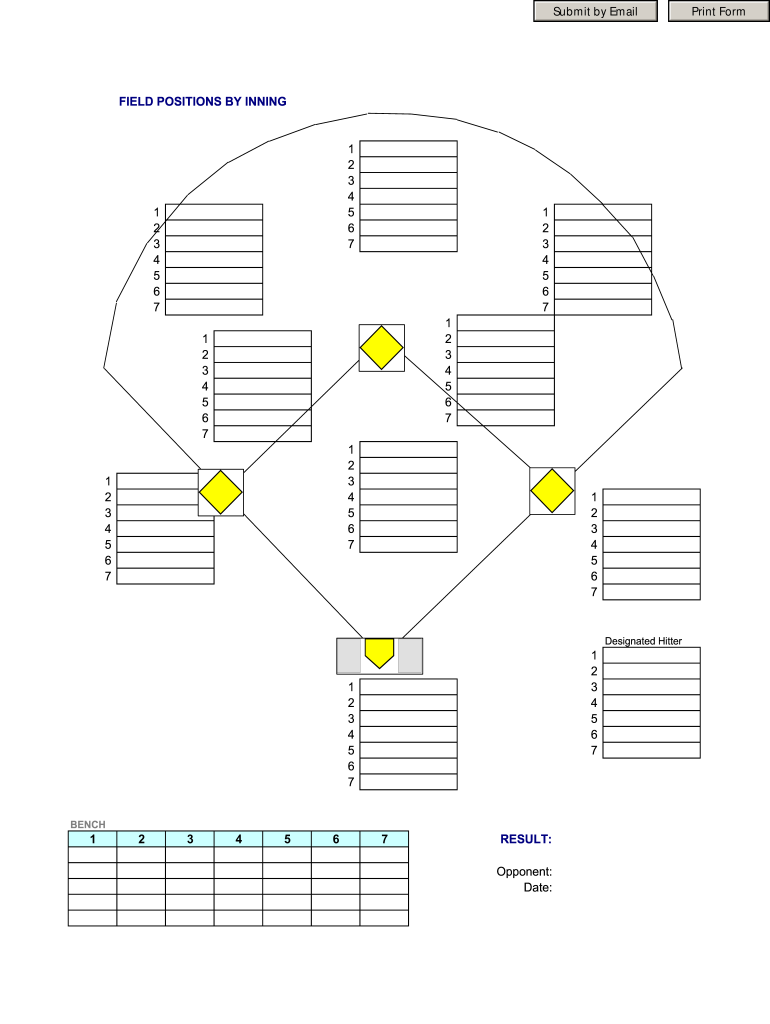 Fillable Online Baseball Position Chart Fax Email Print PdfFiller