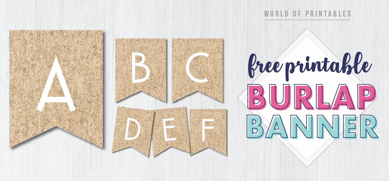 Printable Burlap Banner