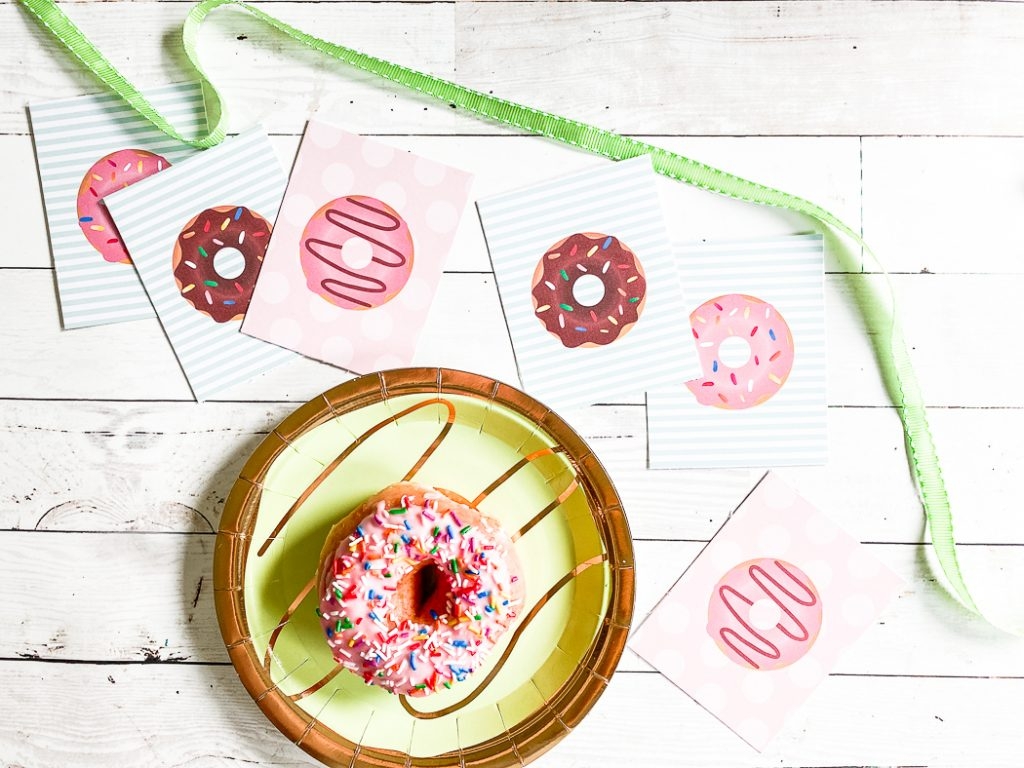 Free Printable Donut Banner Everyday Party Magazine
