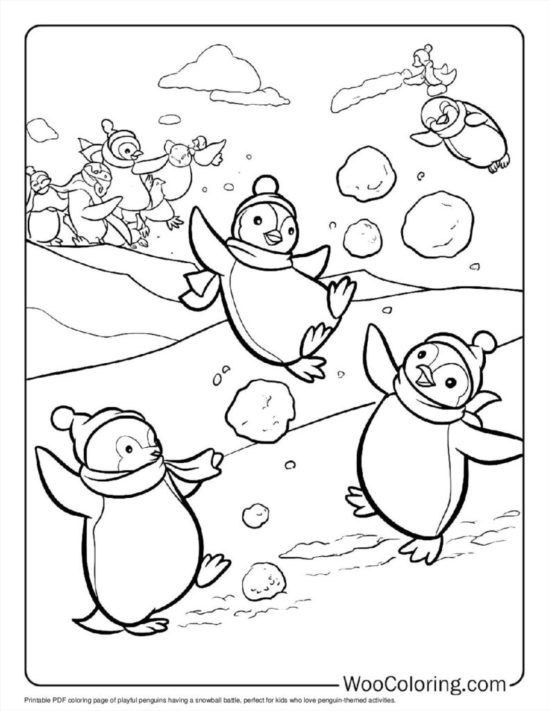 penguin coloring sheet printable penguin coloring sheet printable