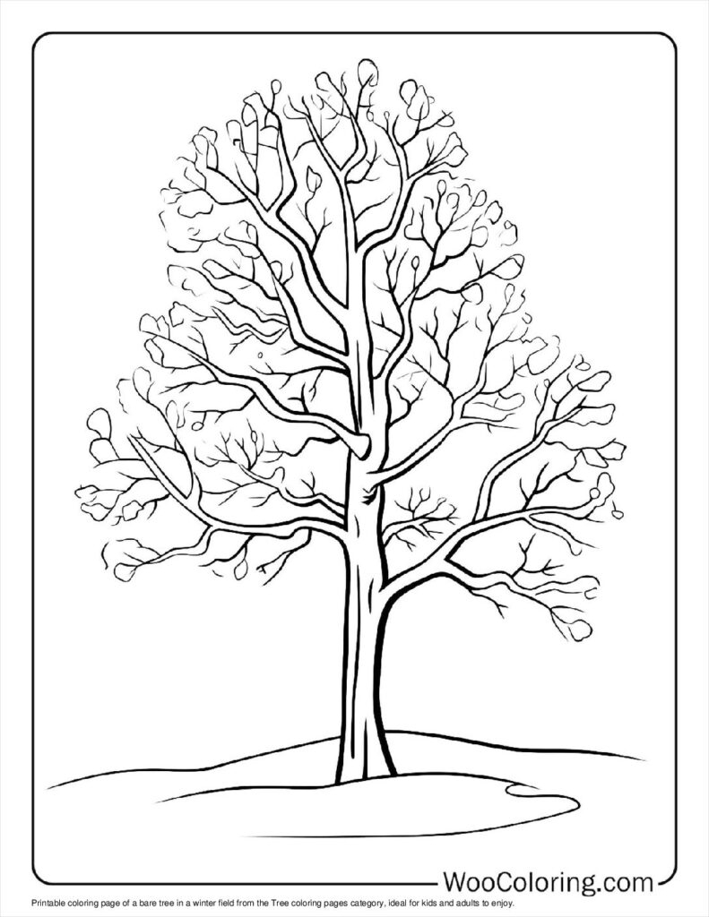 100 Tree Coloring Pages Free PDF To Print Woo Coloring