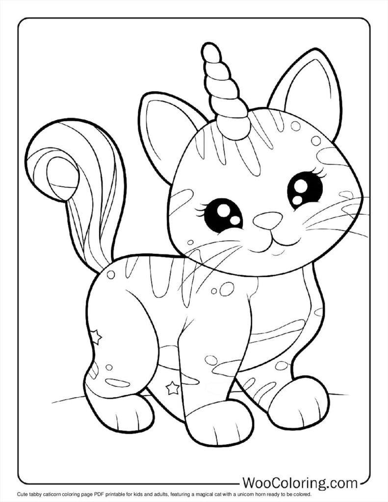 100 Unicorn Cat Coloring Pages Free PDF To Print Woo Coloring