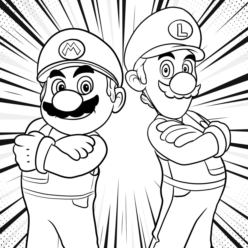 coloring pages of mario