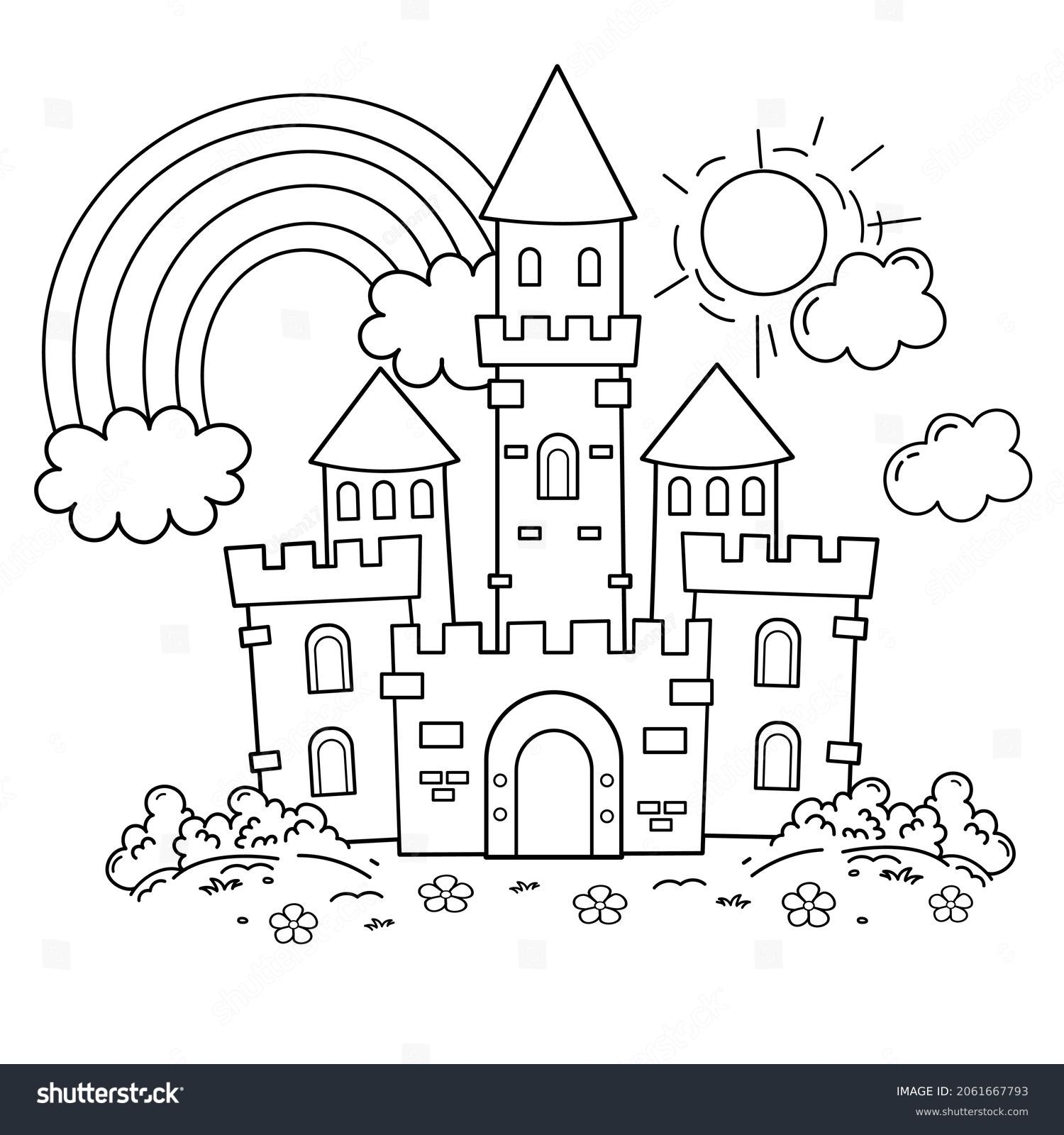 2 Thousand Princess Castle Outline Royalty Free Images Stock Photos Pictures Shutterstock