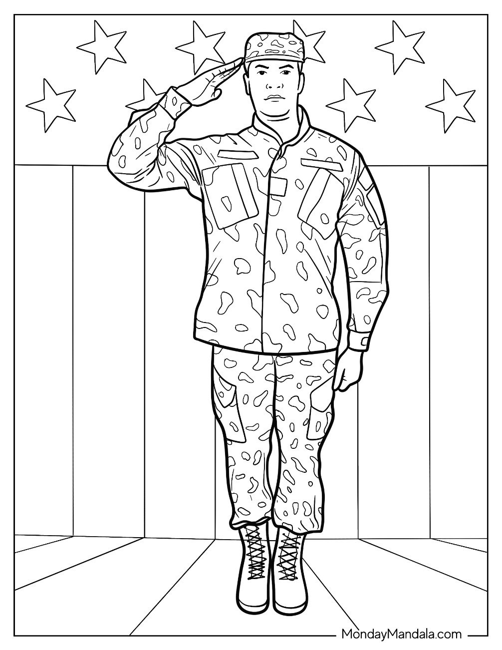 armed forces coloring pages