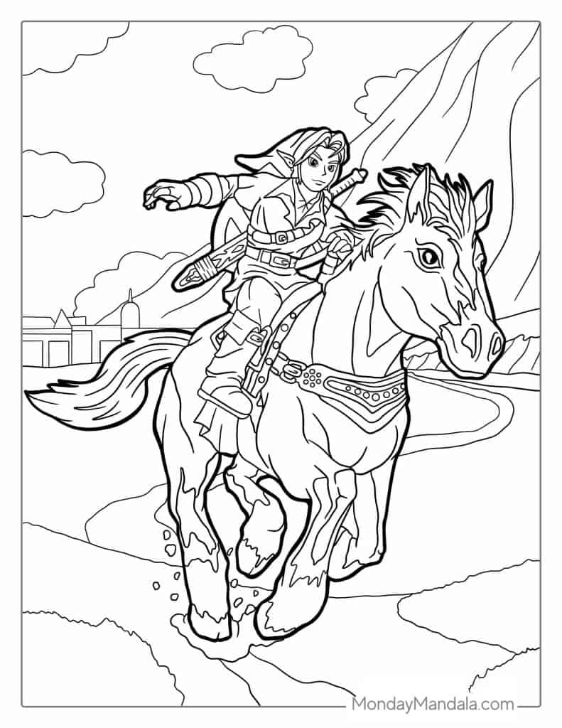 20 Zelda Coloring Pages Free PDF Printables 