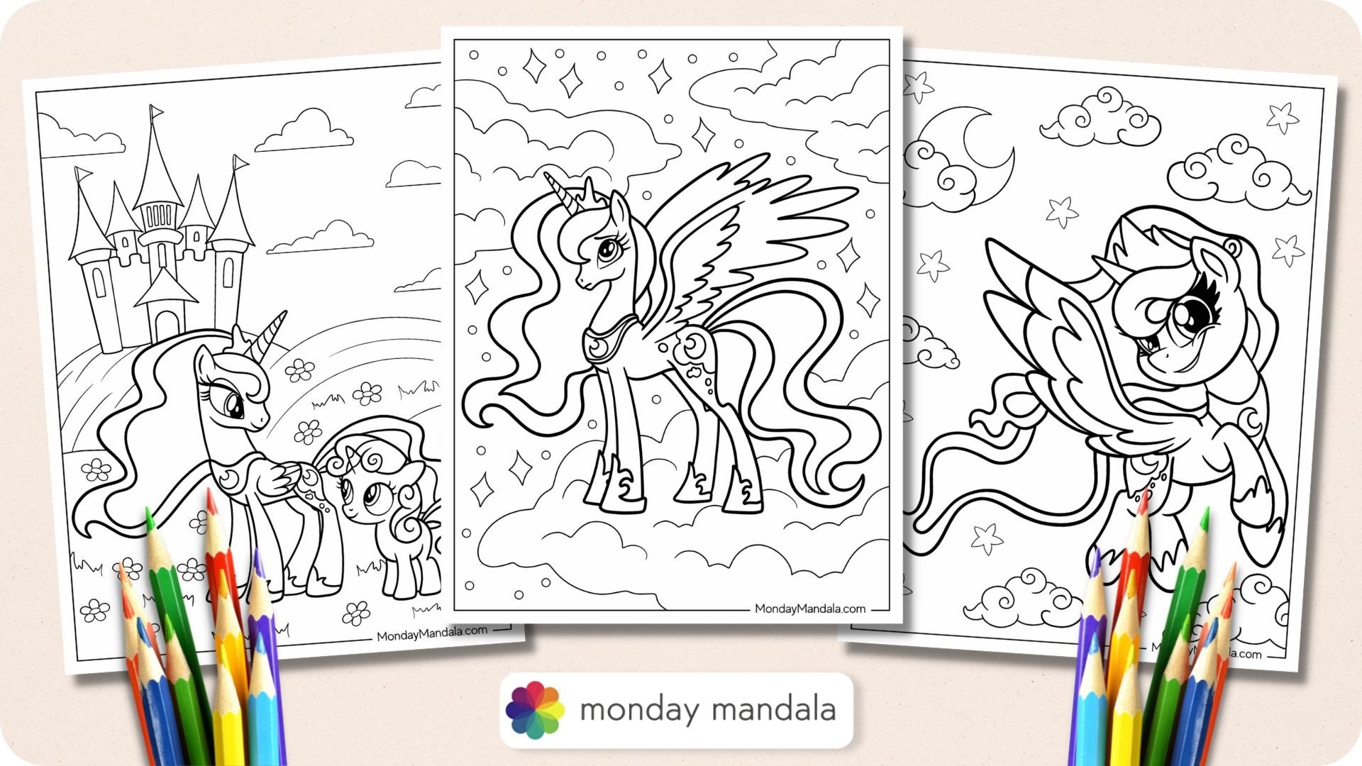 coloring pages princess luna