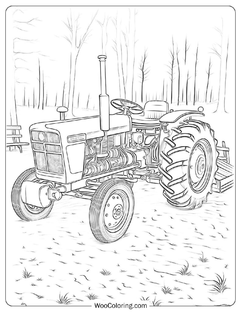 Free Tractor Coloring Pages