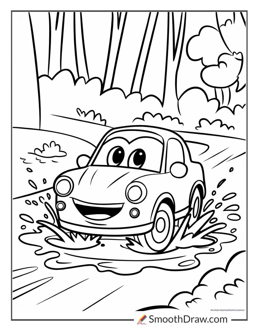 24 Car Coloring Pages Free Printables Smooth Draw