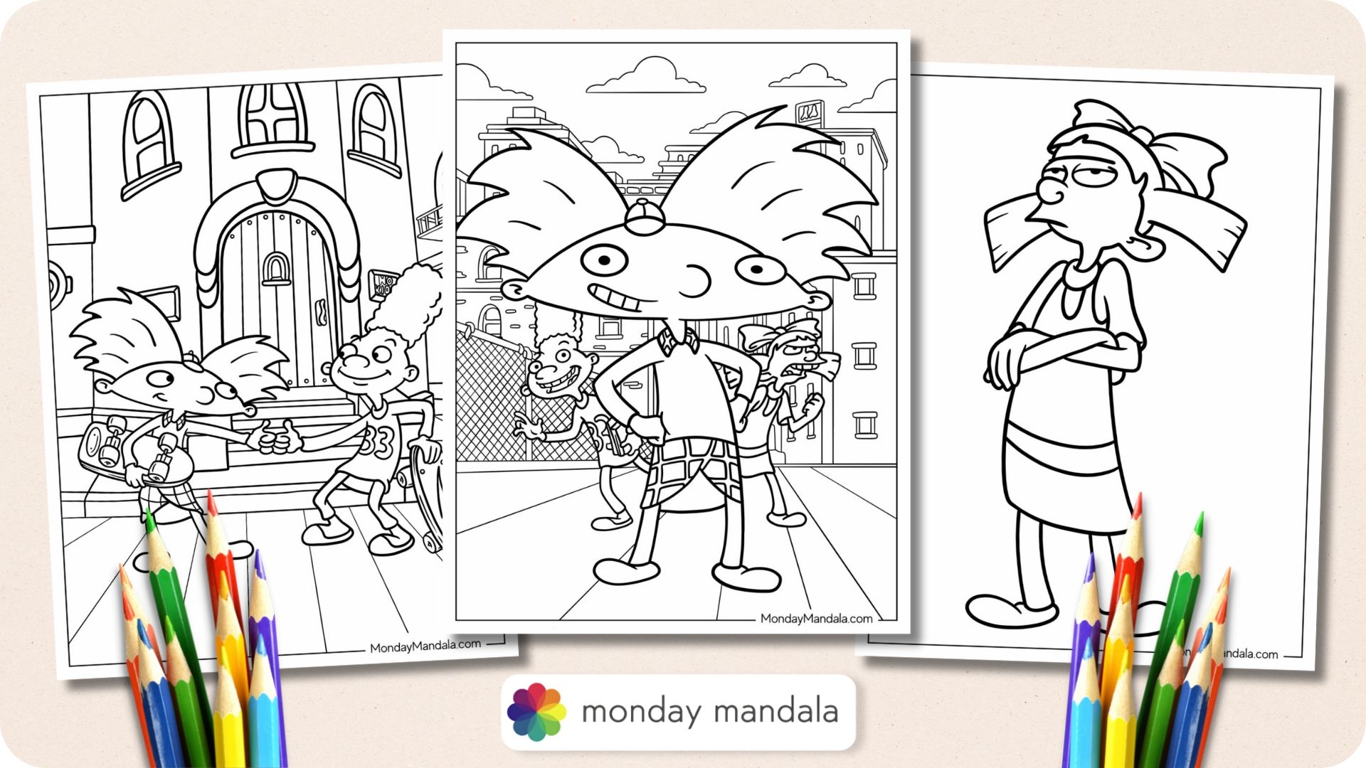 24 Hey Arnold Coloring Pages Free PDF Printables 