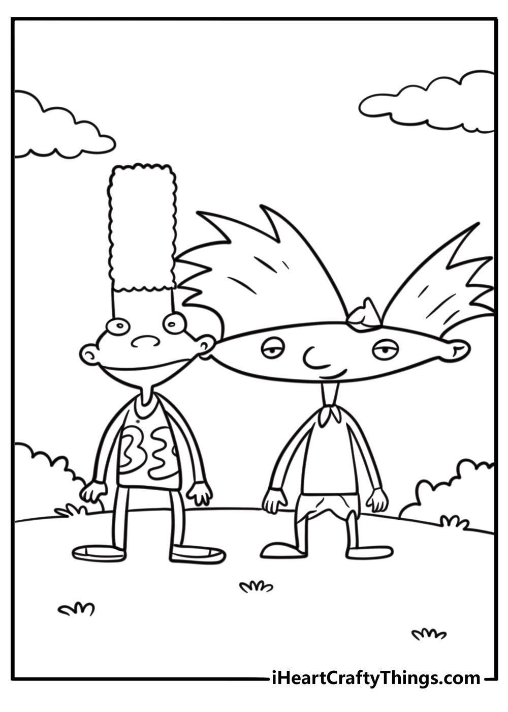 hey arnold coloring pages