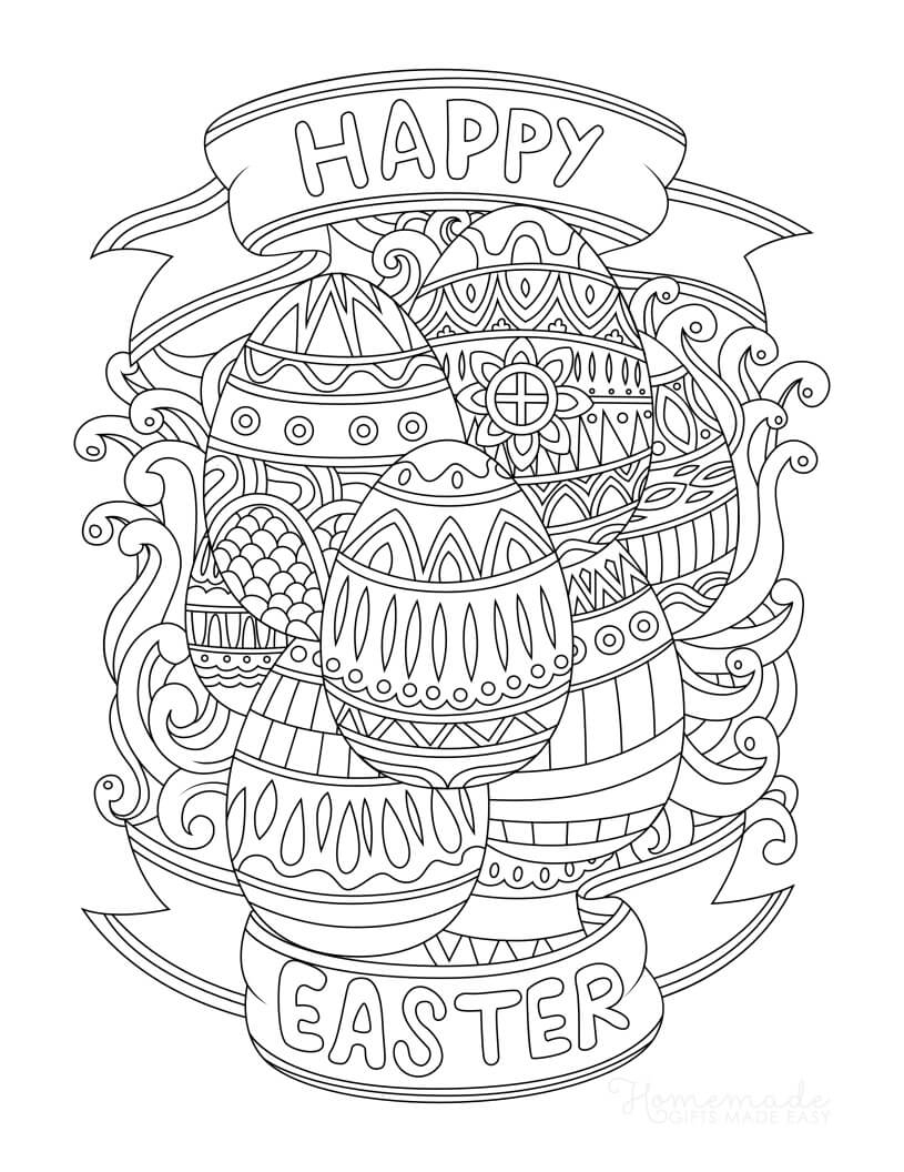 25 Printable Adult Easter Coloring Pages Happier Human