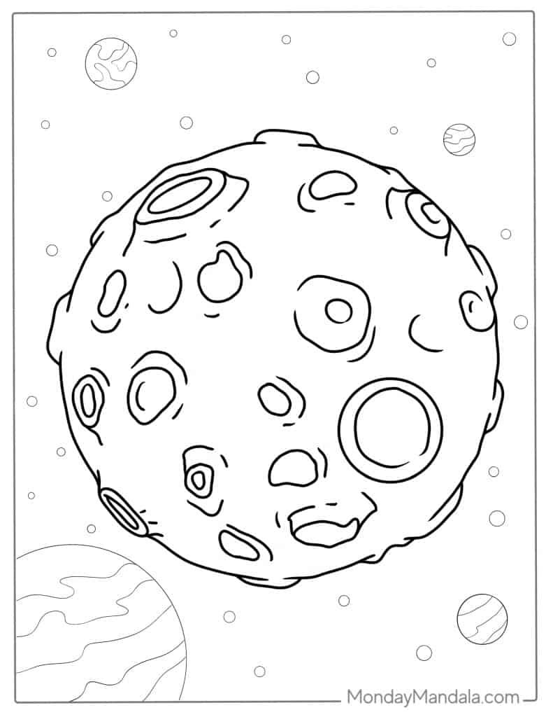 26 Moon Coloring Pages Free PDF Printables 