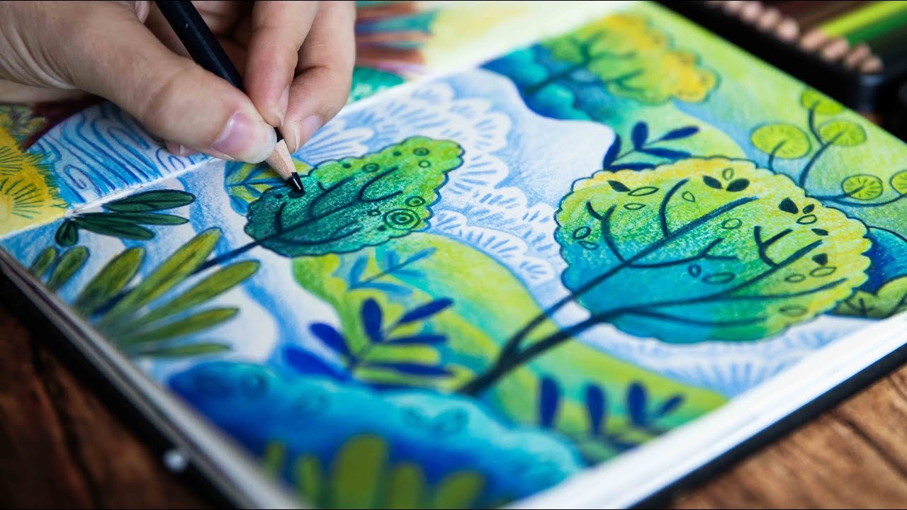 3 Fun Easy Sketchbook Ideas With Colored Pencils YouTube 3 Fun Easy Sketchbook Ideas With Colored Pencils YouTube
