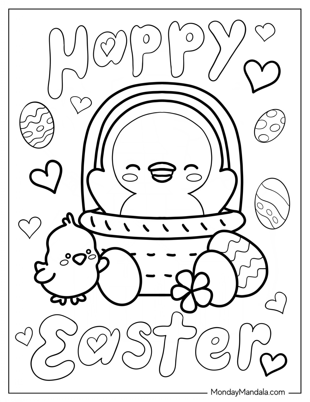 300 Easter Coloring Pages Free PDF Printables Worksheets Library