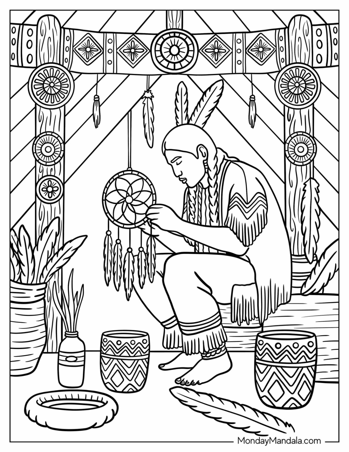 native american color sheets