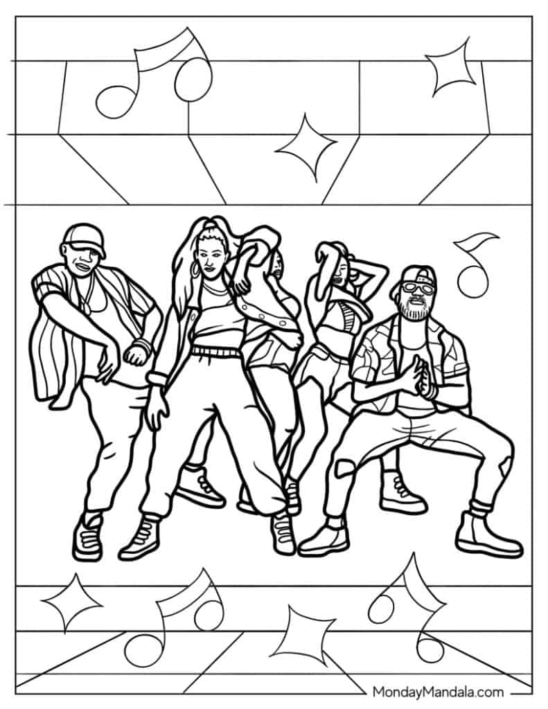41 Dancing Coloring Pages Free PDF Printables 