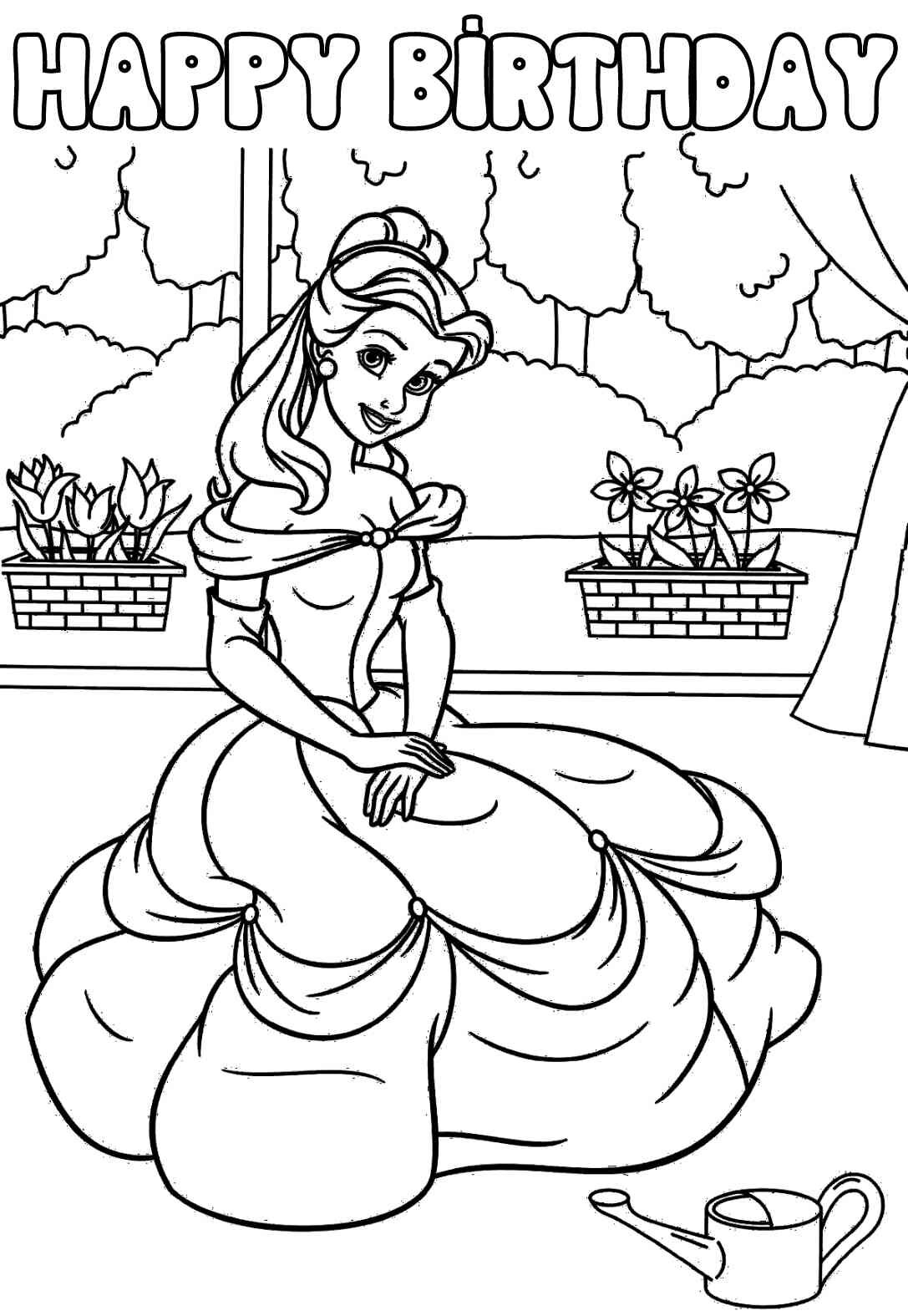 50 Sensational Disney Birthday Coloring Pages Cards free PRINTBIRTHDAY CARDS