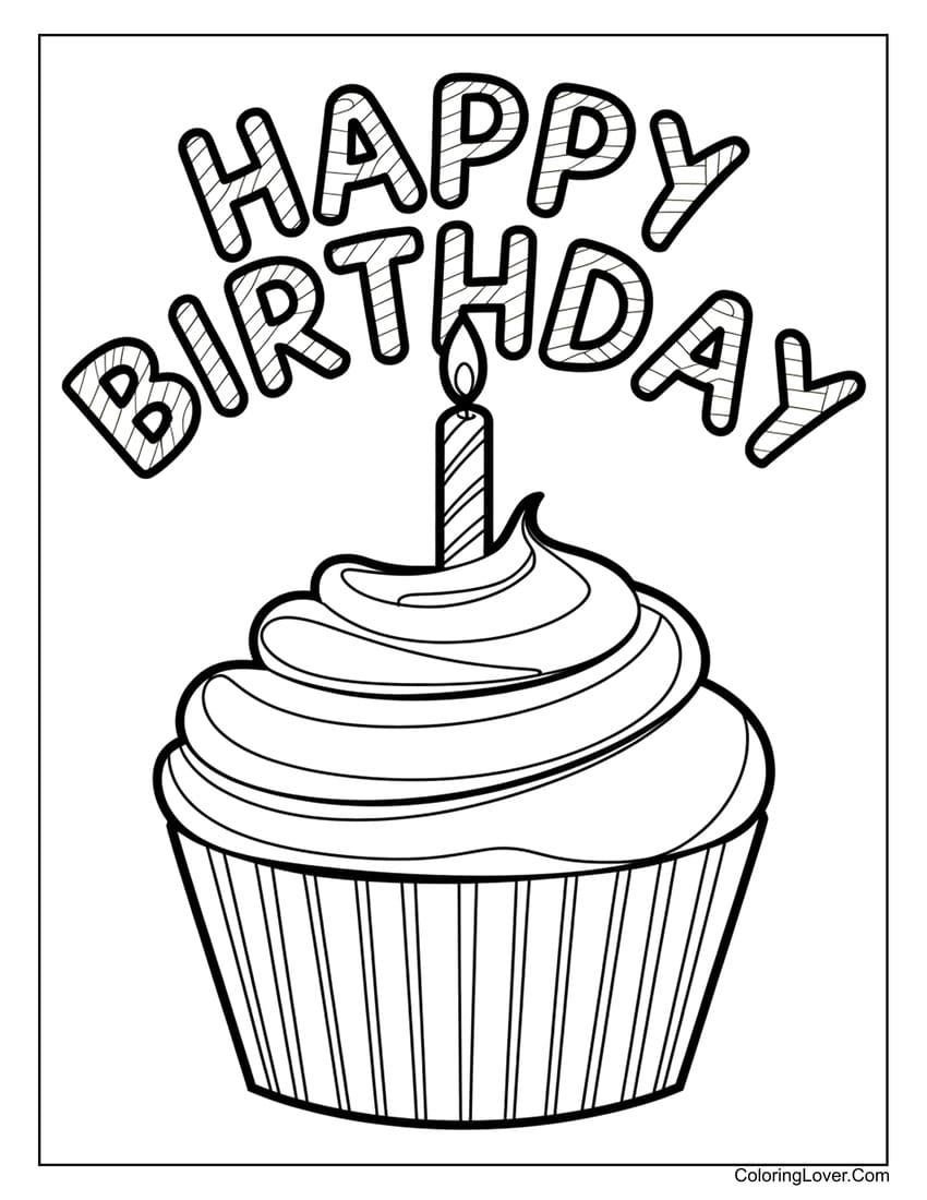 printable coloring pages for birthdays
