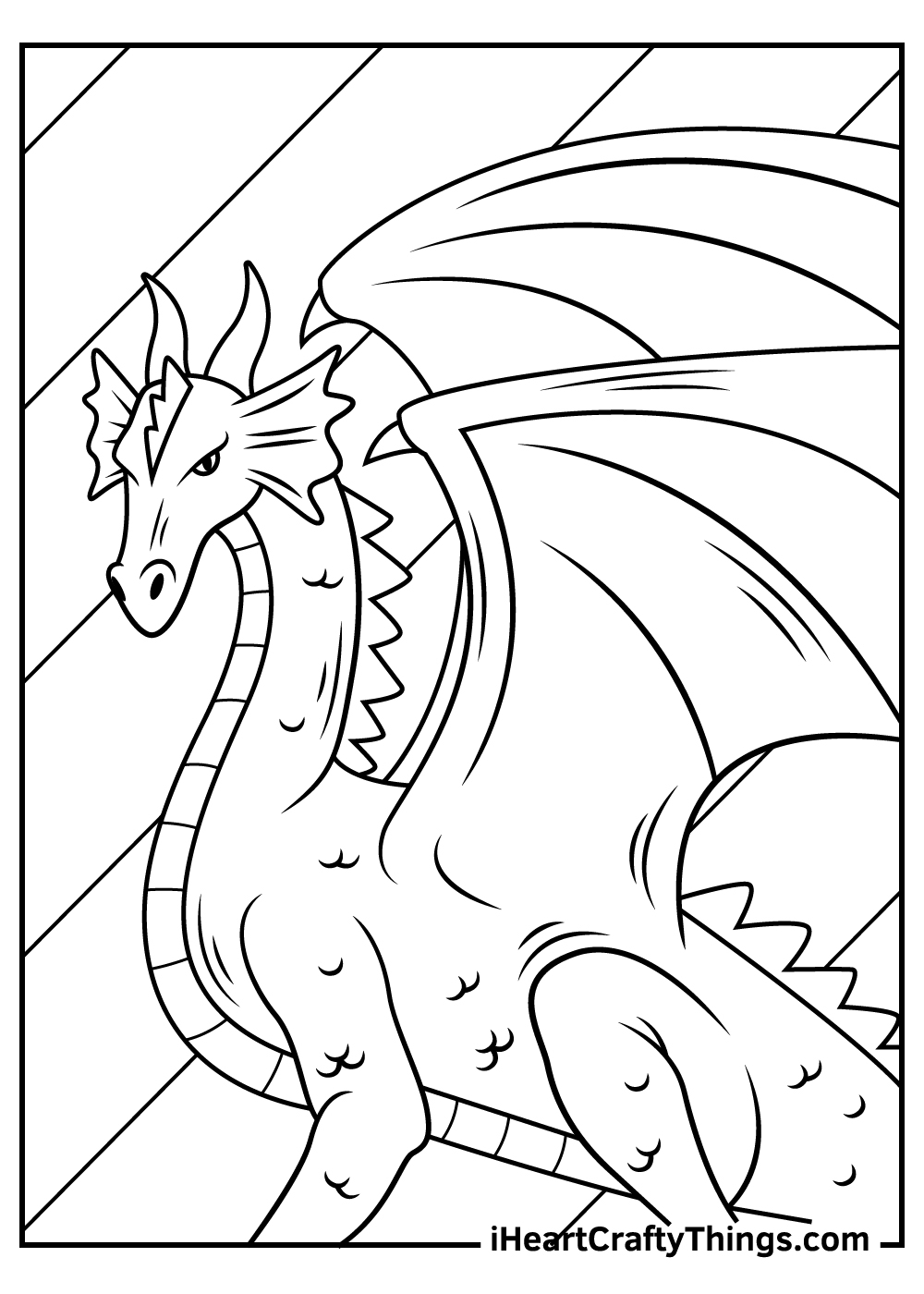 free dragon printable coloring pages