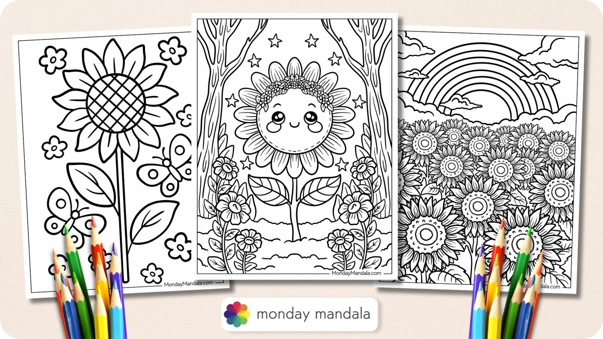 59 Sunflower Coloring Pages Free PDF Printables 