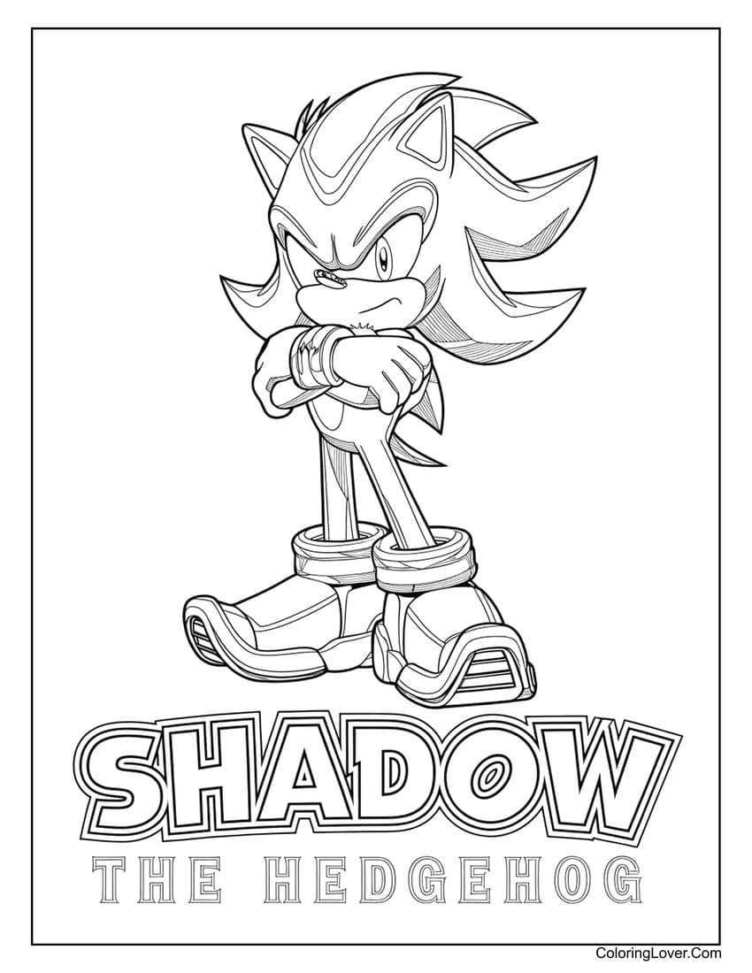 shadow printable sonic coloring pages shadow printable sonic coloring pages