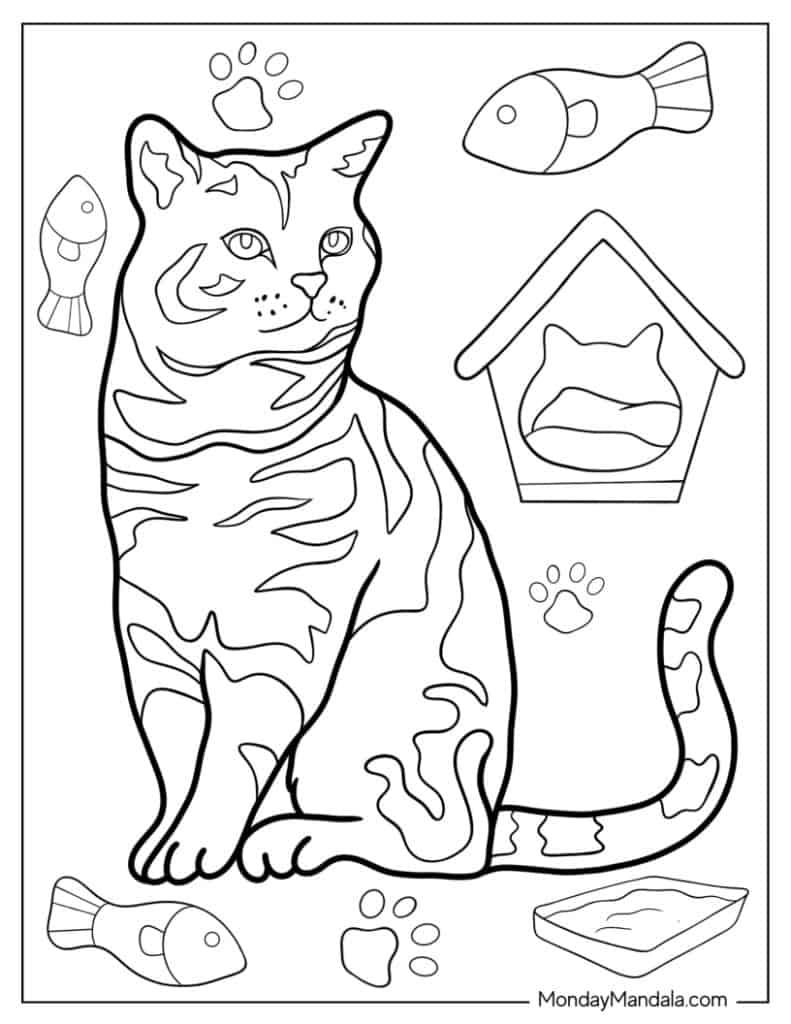 69 Cat Coloring Pages Free PDF Printables 