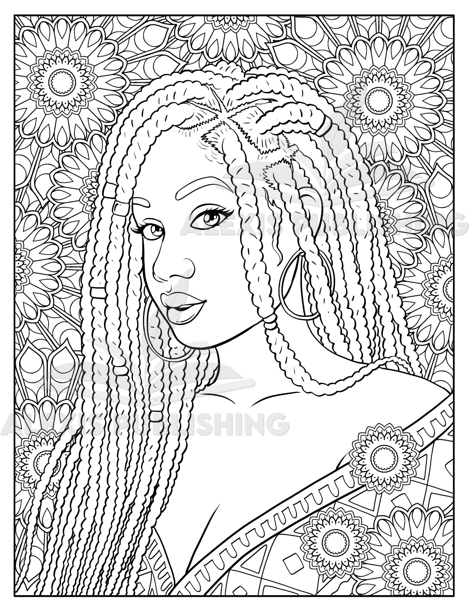 Adult Coloring Page instant Download Beautiful Black Women Printable Etsy Adult Coloring Page instant Download Beautiful Black Women Printable Etsy