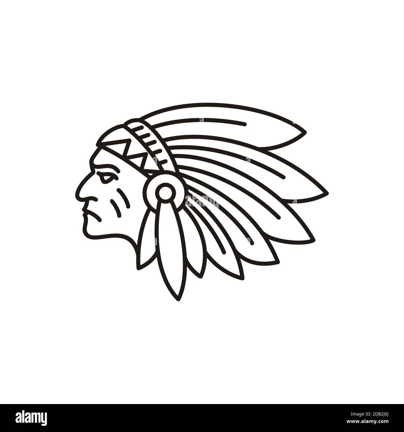 American Native Indian Chief Headdress Line Art Logo Design Inspiration Stock Vector Image Art Alamy American Native Indian Chief Headdress Line Art Logo Design Inspiration Stock Vector Image Art Alamy
