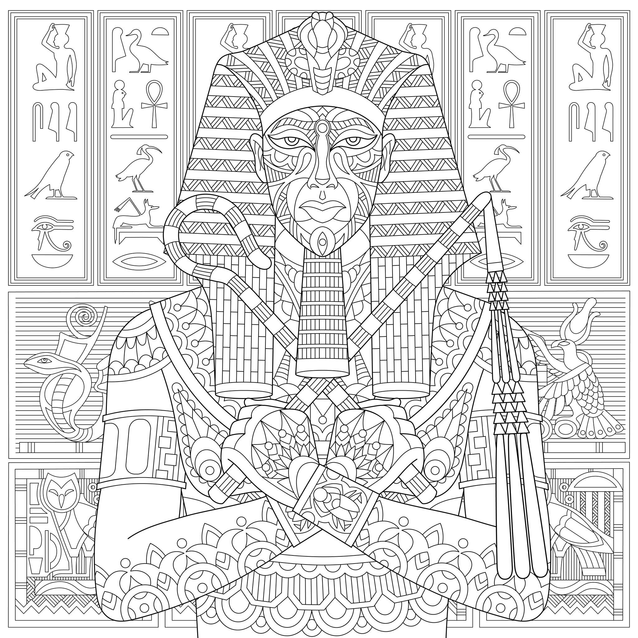 Ancient Egyptian Pharaoh Egypt Coloring Pages For Kids Ancient Egyptian Pharaoh Egypt Coloring Pages For Kids