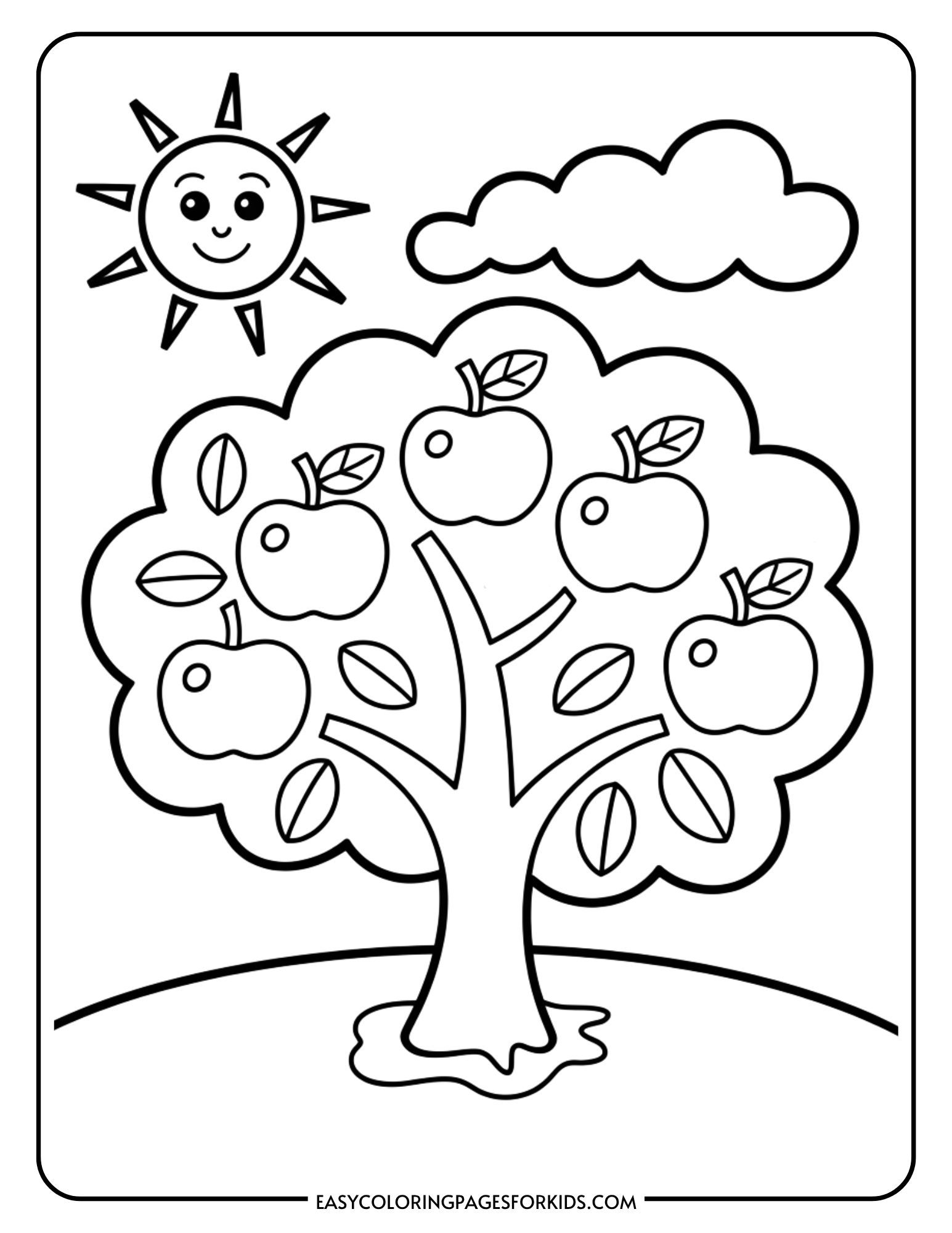 tree coloring pages printable tree coloring pages printable