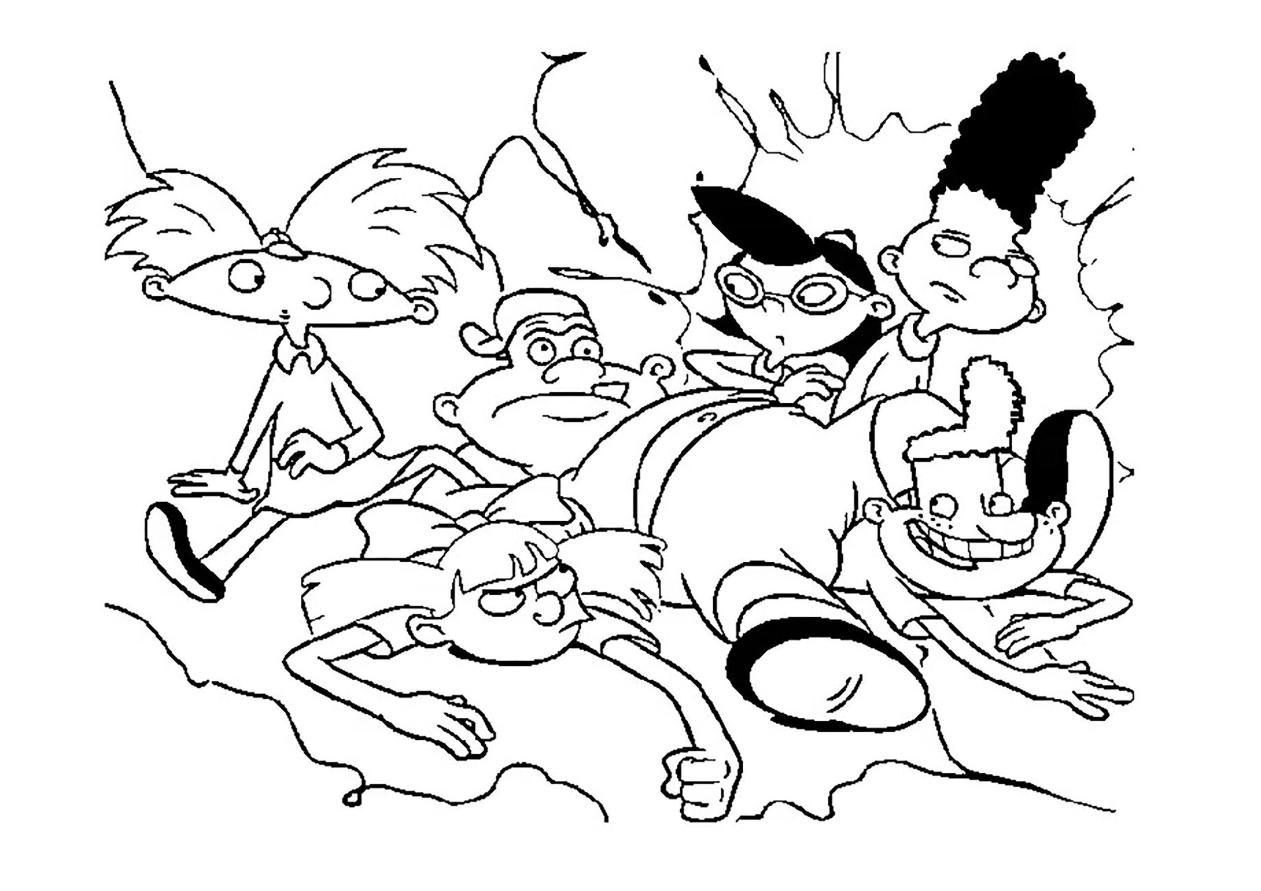 Arnold And Friends Hey Arnold Coloring Pages