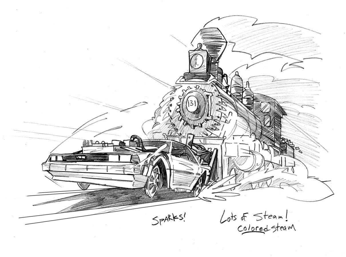 Back To The Future Car Drawing Back To The Future Car Drawing