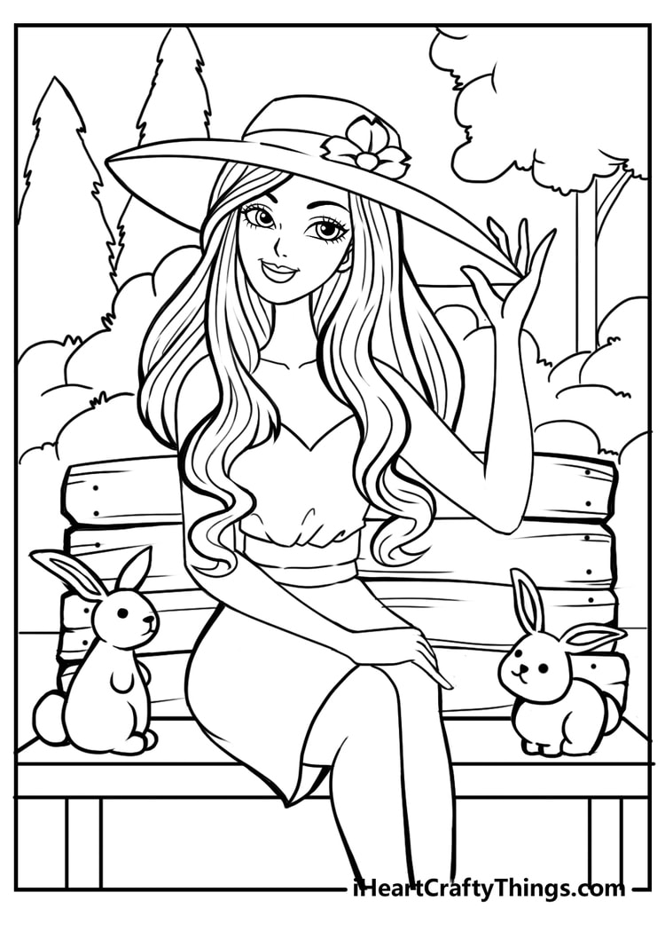barbie printable coloring pages