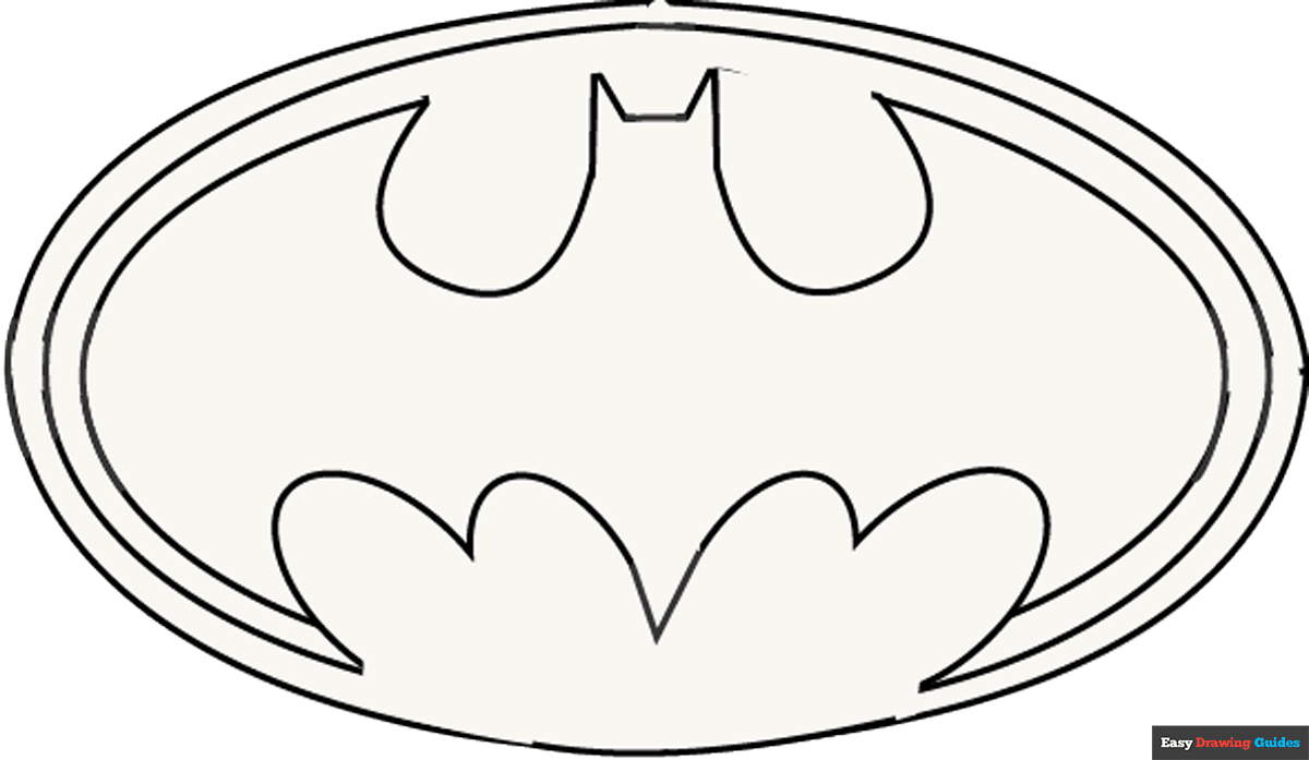 Batman Logo Coloring Page Easy Drawing Guides Batman Logo Coloring Page Easy Drawing Guides