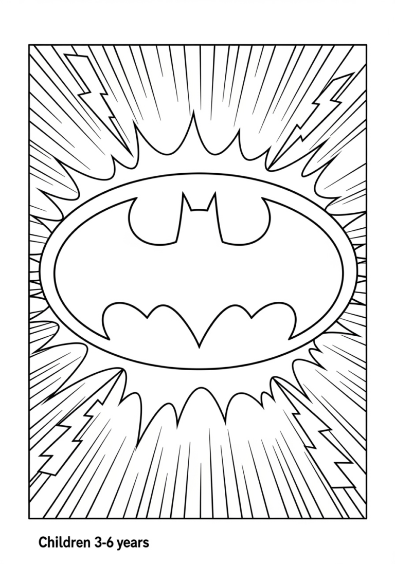 Batman Logo Coloring Pages Free Printable Fun