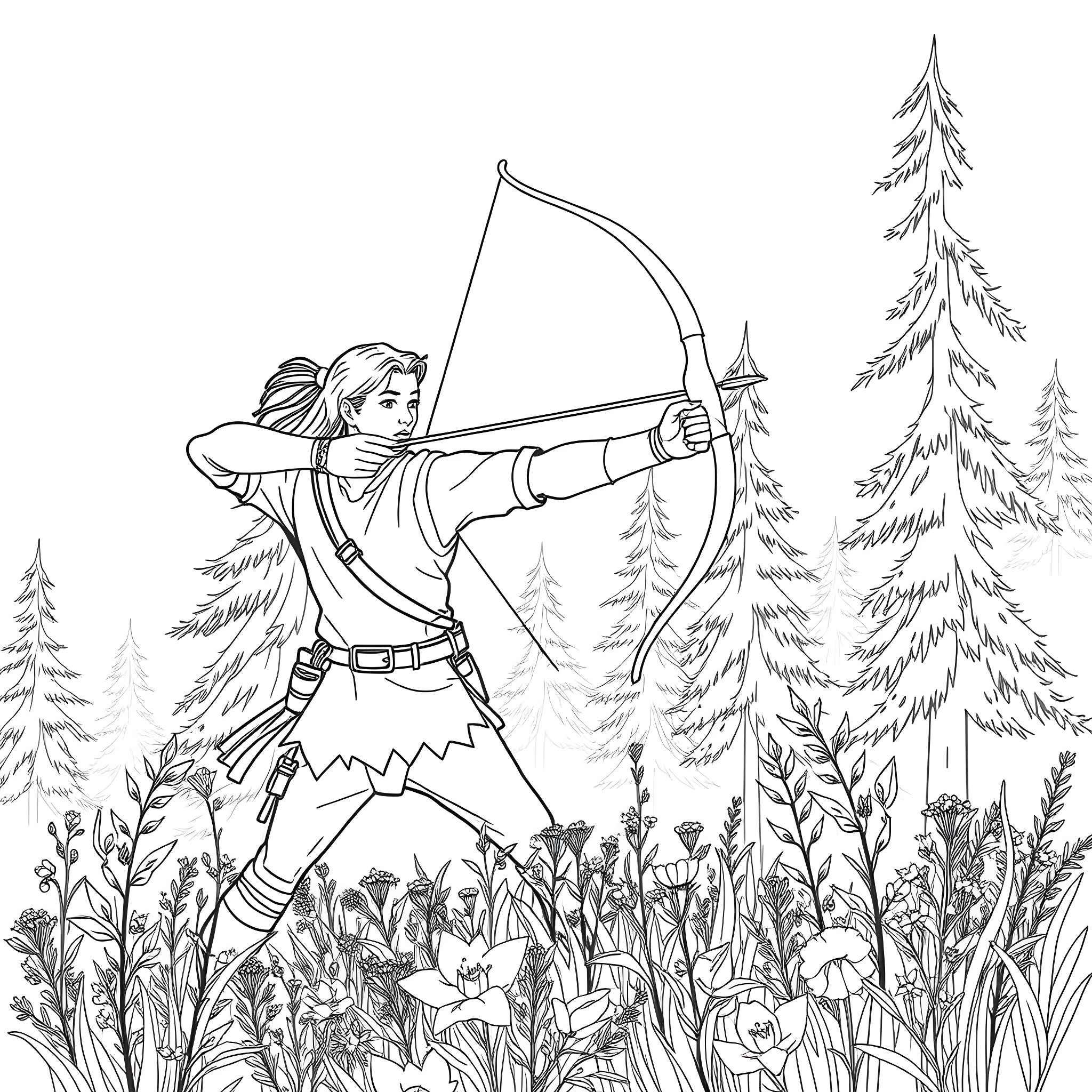 Best Bow And Arrow Coloring Pages Free Printable PDF 