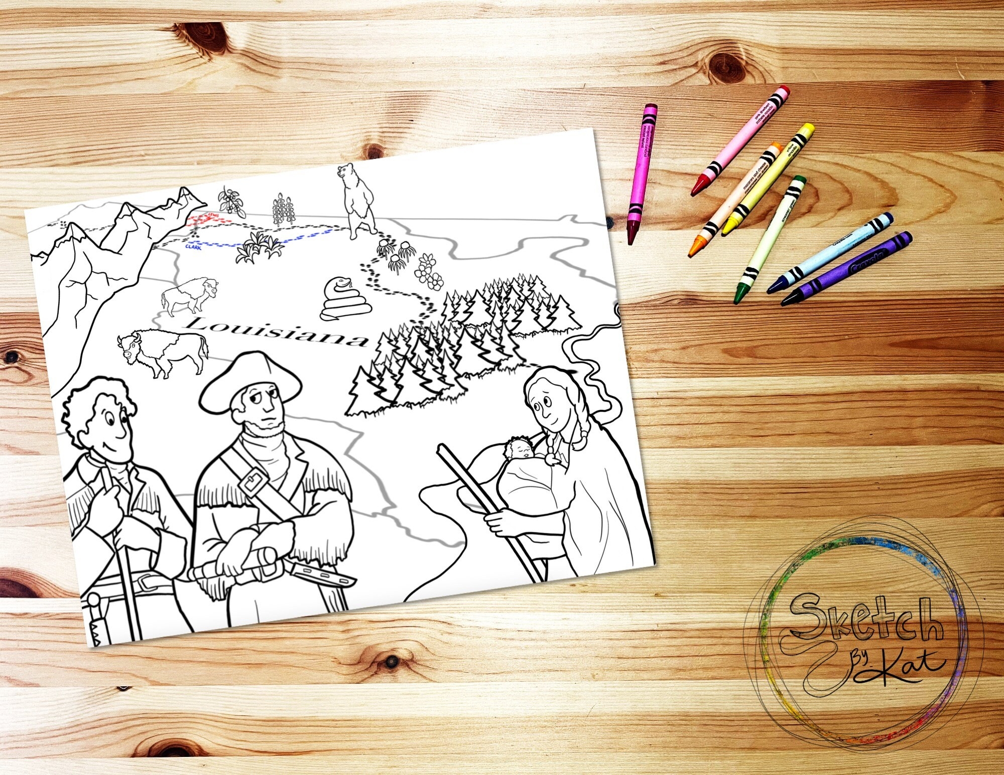 Buy Lewis Clark US History Coloring Pages Online In India Etsy