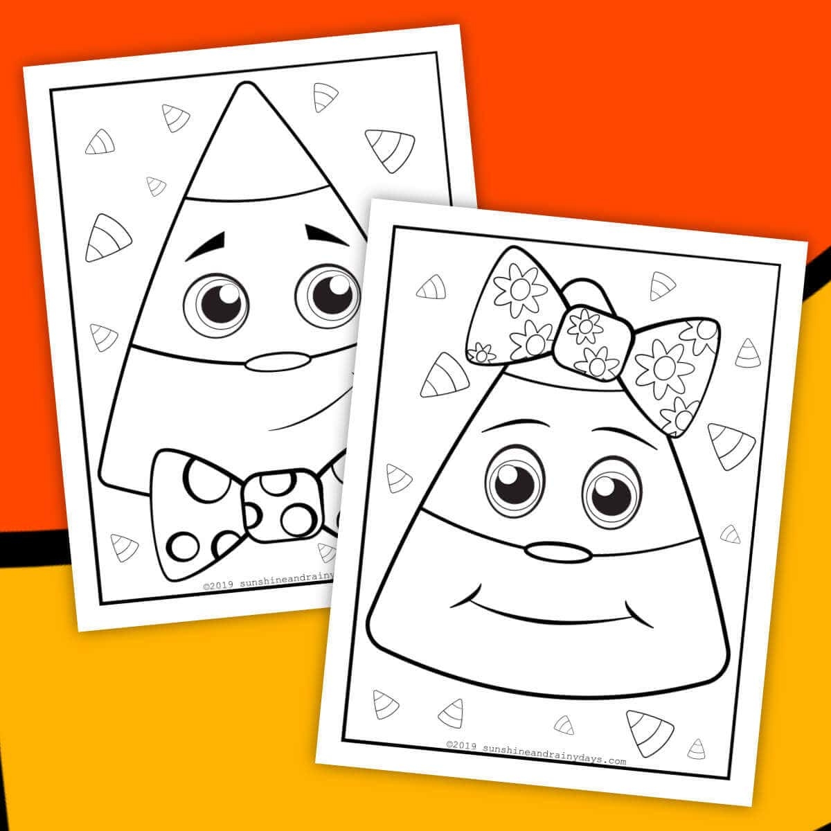 coloring pages candy corn