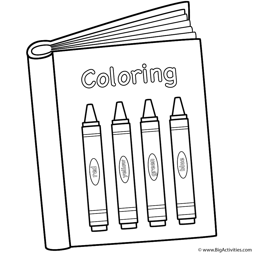 Coloring Book With Crayons Coloring Page Back To School Coloring Book With Crayons Coloring Page Back To School