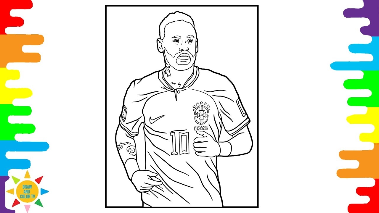 Coloring Neymar The Best Footballer Ever Neymar Jr Coloring Pages YouTube
